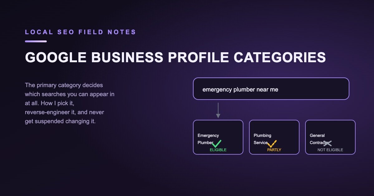 Google Business Profile Categories: How to Pick a Primary That Actually Wins Searches — illustration