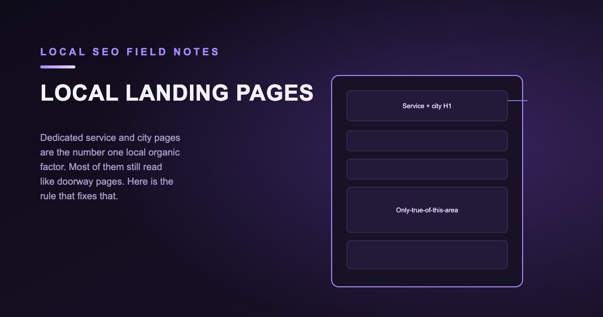Local Landing Pages That Don't Read Like Doorway Pages — illustration